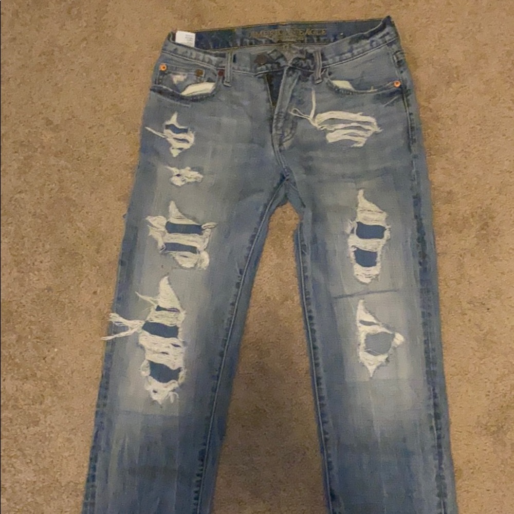Distressed jeans